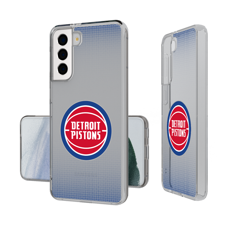 Detroit Pistons Linen Galaxy Clear Phone Case