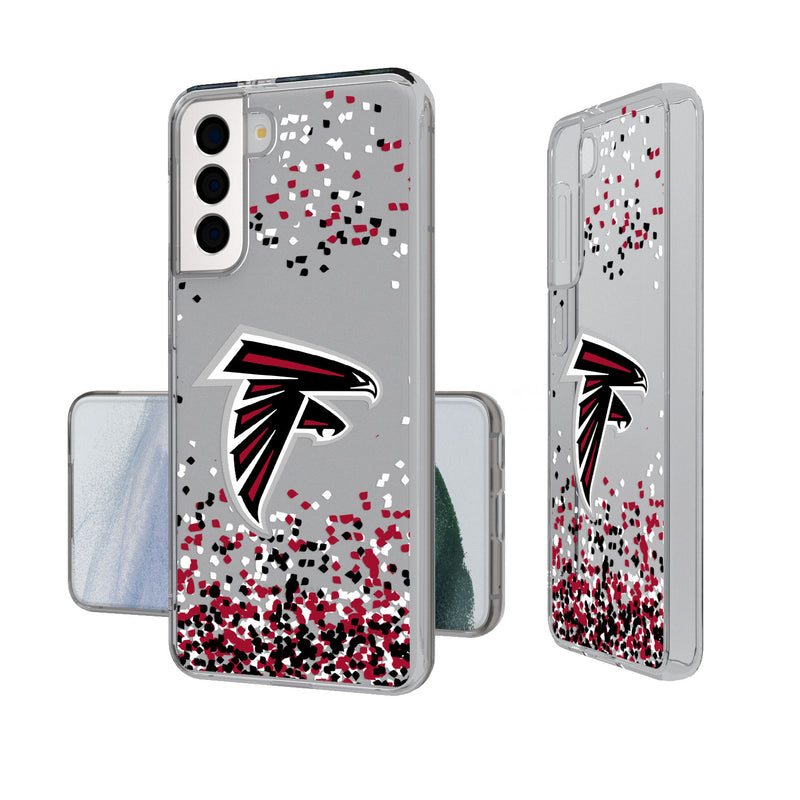 Atlanta Falcons Confetti Galaxy Clear Case