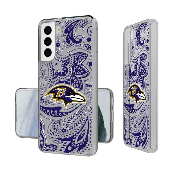 Baltimore Ravens Paisley Galaxy Clear Case