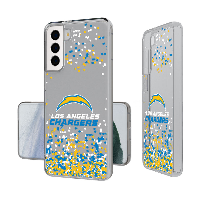 Los Angeles Chargers Confetti Galaxy Clear Case