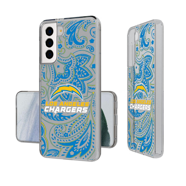 Los Angeles Chargers Paisley Galaxy Clear Case