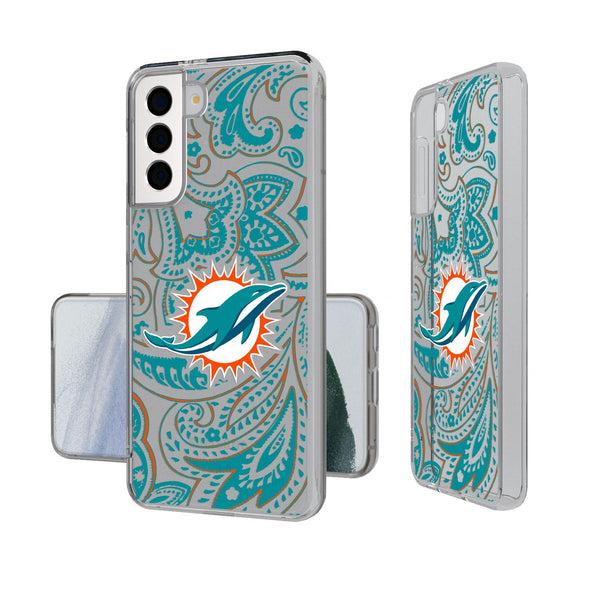 Miami Dolphins Paisley Galaxy Clear Case