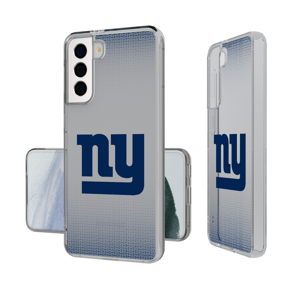 New York Giants Linen Galaxy Clear Phone Case