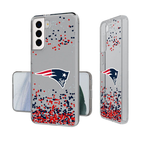 New England Patriots Confetti Galaxy Clear Case