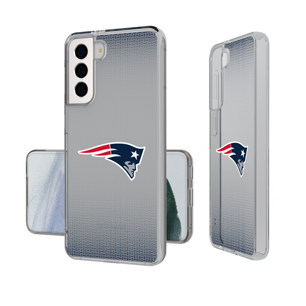 New England Patriots Linen Galaxy Clear Phone Case