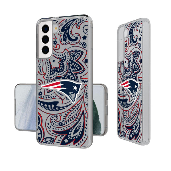 New England Patriots Paisley Galaxy Clear Case
