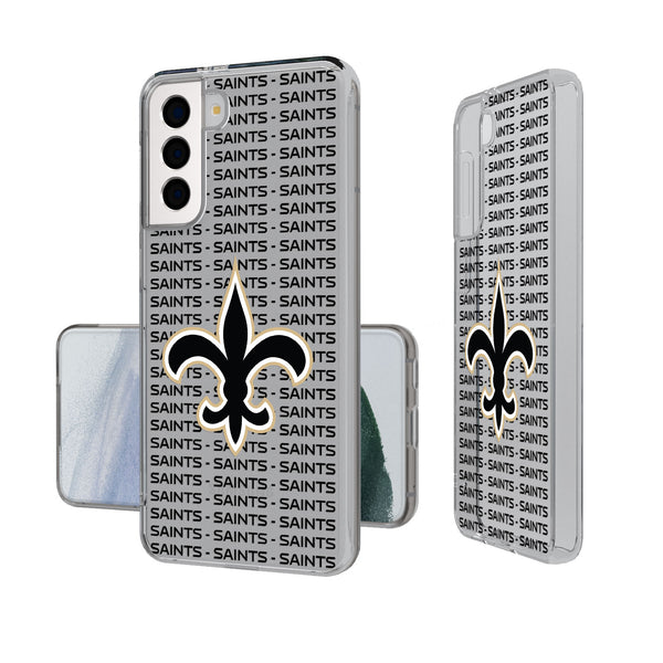 New Orleans Saints Blackletter Galaxy Clear Case