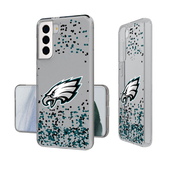 Philadelphia Eagles Confetti Galaxy Clear Case