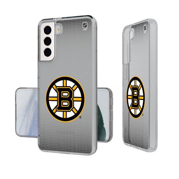 Boston Bruins Linen Galaxy Clear Phone Case