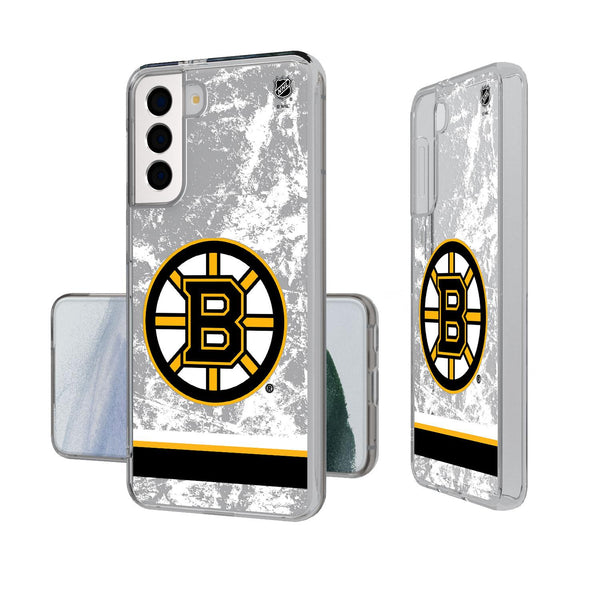 Boston Bruins Ice Stripe Galaxy Clear Case