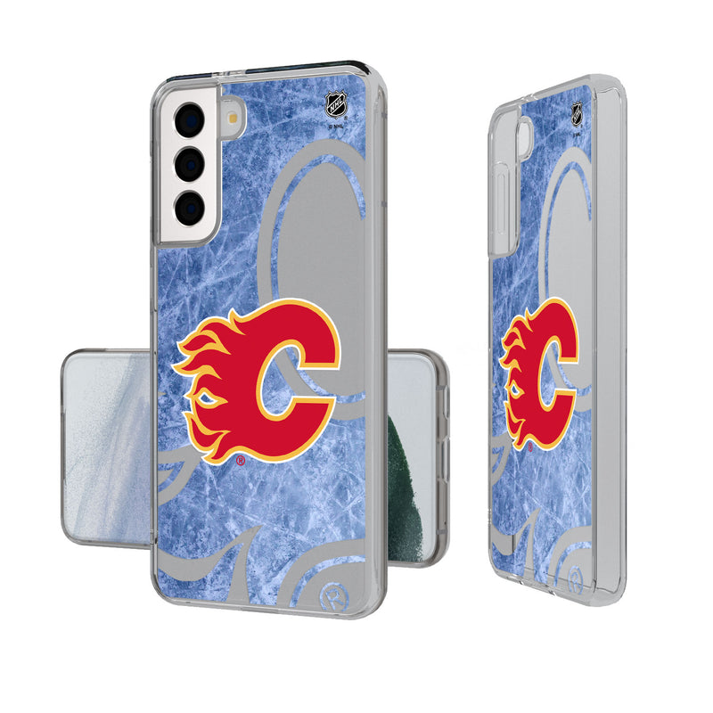 Calgary Flames Ice Tilt Galaxy S20 Clear Slim Case