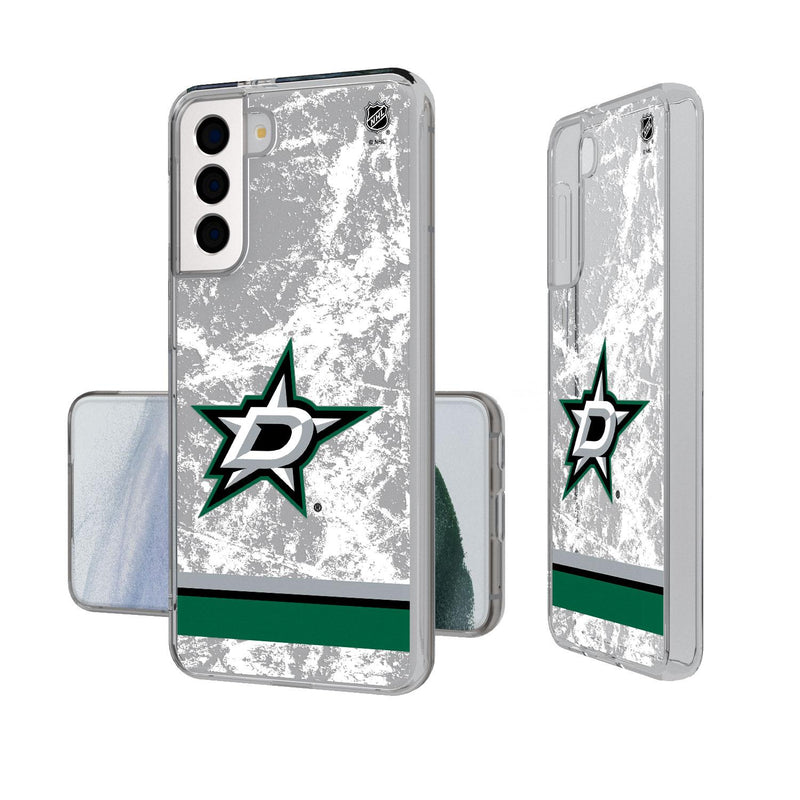 Dallas Stars Ice Stripe Galaxy Clear Case