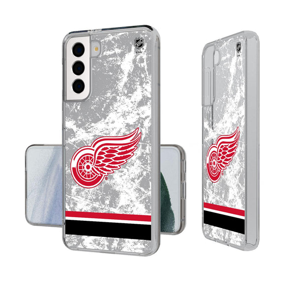 Detroit Red Wings Ice Stripe Galaxy Clear Case