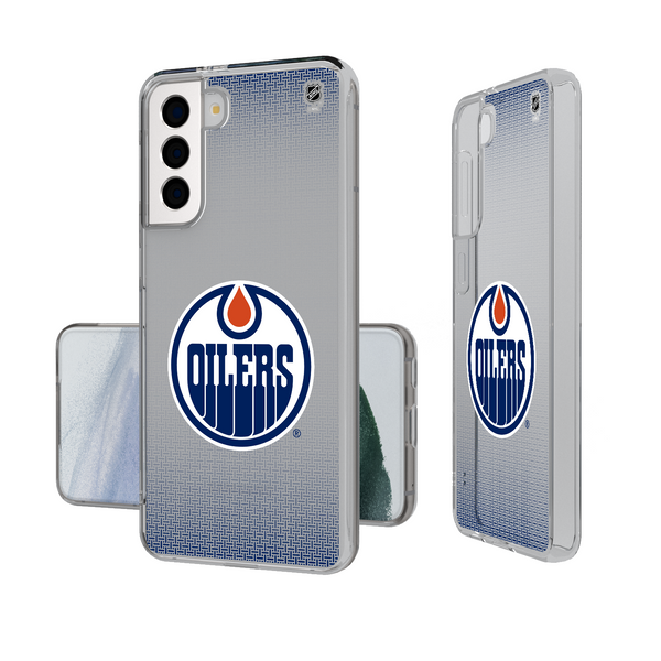 Edmonton Oilers Linen Galaxy Clear Phone Case