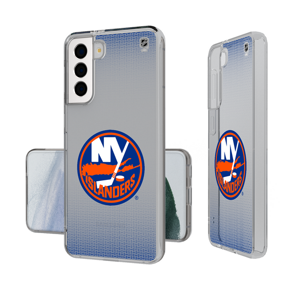 New York Islanders Linen Galaxy Clear Phone Case