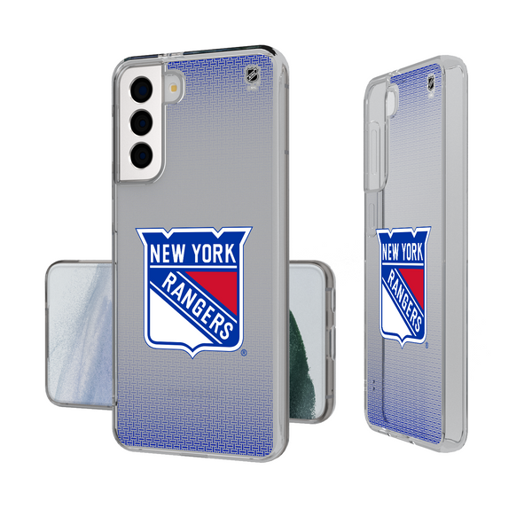 New York Rangers Linen Galaxy Clear Phone Case