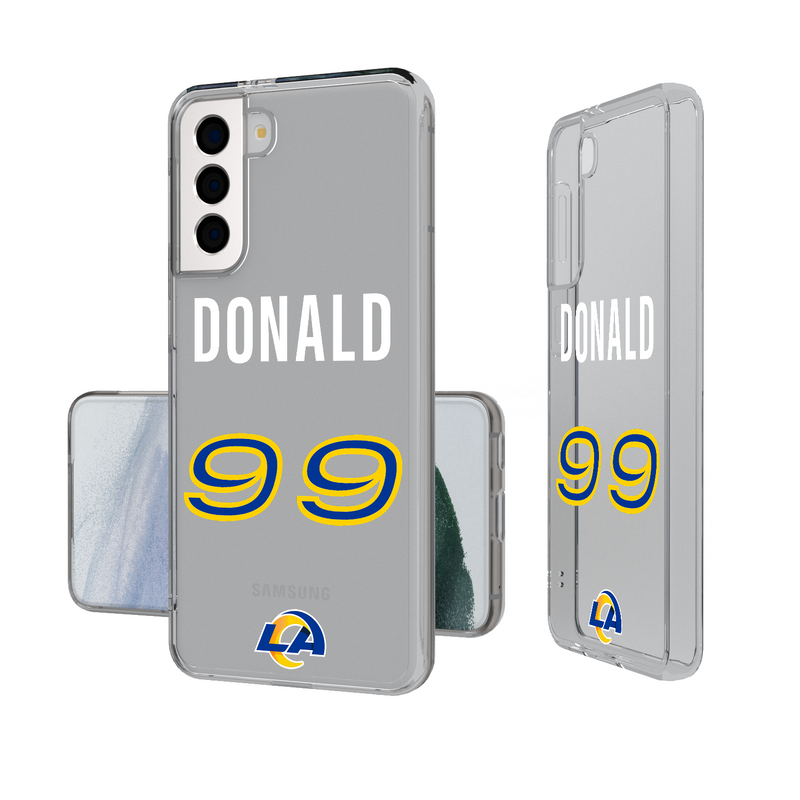 Aaron Donald Los Angeles Rams 99 Ready Galaxy Clear Phone Case
