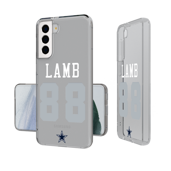 CeeDee Lamb Dallas Cowboys 88 Ready Galaxy Clear Phone Case