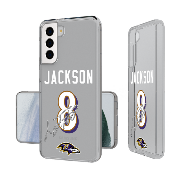 Lamar Jackson Baltimore Ravens 8 Ready Galaxy Clear Phone Case