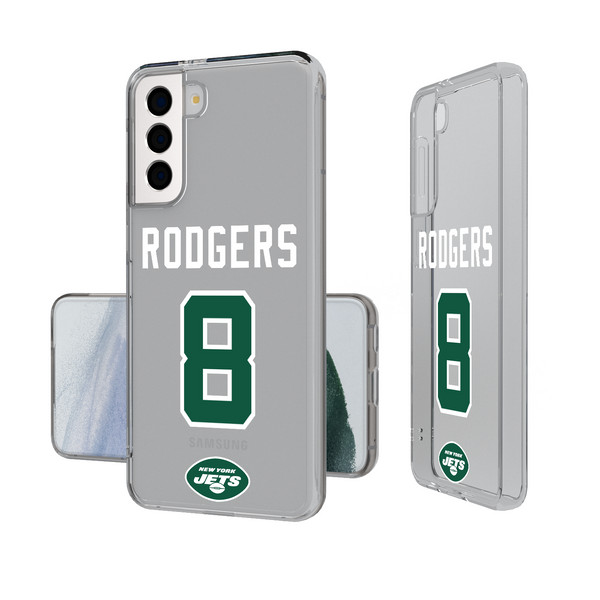 Aaron Rodgers New York Jets 8 Ready Galaxy Clear Phone Case