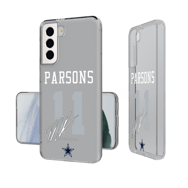 Micah Parsons Dallas Cowboys 11 Ready Galaxy Clear Phone Case