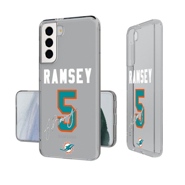 Jalen Ramsey Miami Dolphins 5 Ready Galaxy Clear Phone Case