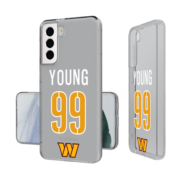 Chase Young Washington Commanders 99 Ready Galaxy Clear Phone Case