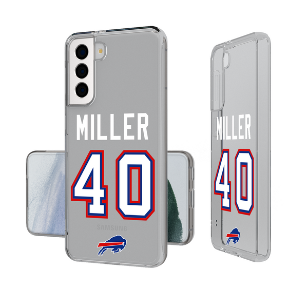 Von Miller Buffalo Bills 40 Ready Galaxy Clear Phone Case