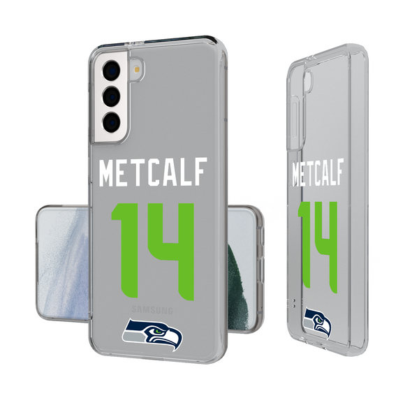 DK Metcalf Seattle Seahawks 14 Ready Galaxy Clear Phone Case