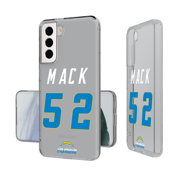 Khalil Mack Los Angeles Chargers 52 Ready Galaxy Clear Phone Case