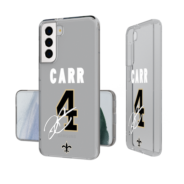 Derek Carr New Orleans Saints 4 Ready Galaxy Clear Phone Case