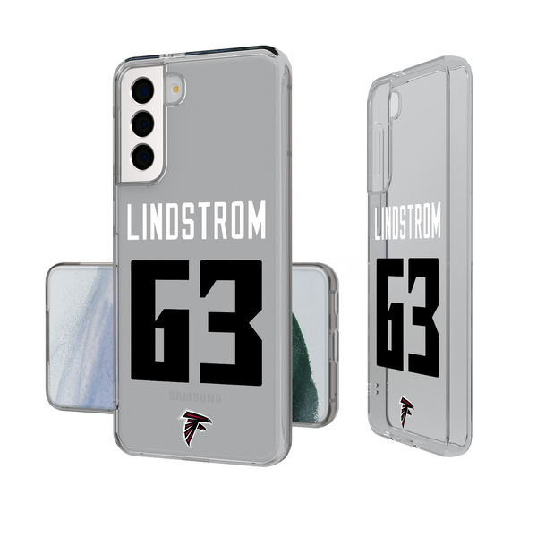 Chris Lindstrom Atlanta Falcons 63 Ready Galaxy Clear Phone Case
