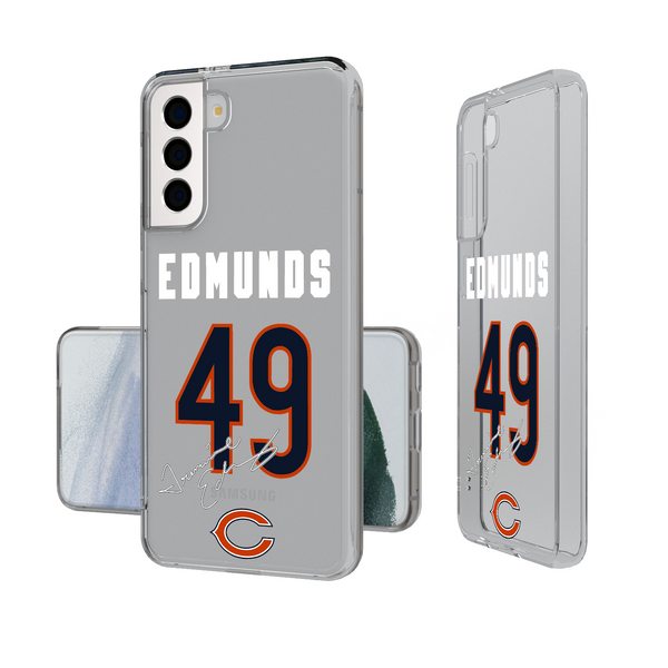 Tremaine Edmunds Chicago Bears 49 Ready Galaxy Clear Phone Case