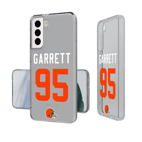 Myles Garrett Cleveland Browns 95 Ready Galaxy Clear Phone Case