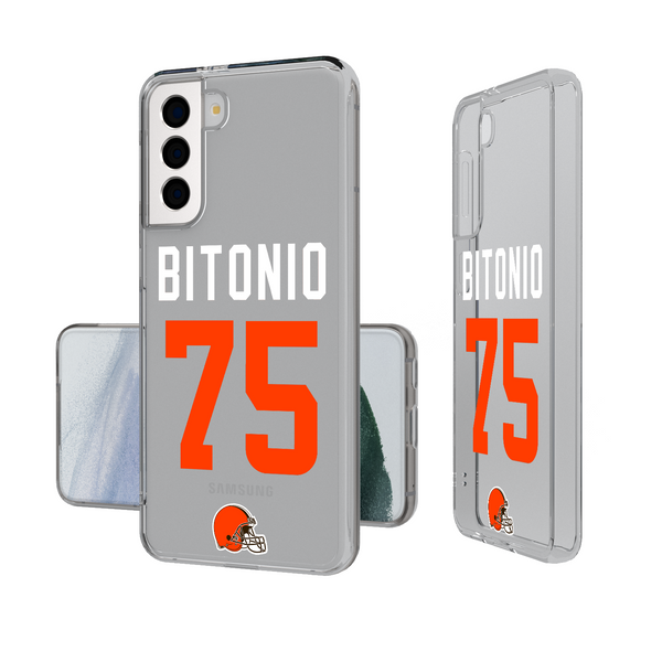 Joel Bitonio Cleveland Browns 75 Ready Galaxy Clear Phone Case