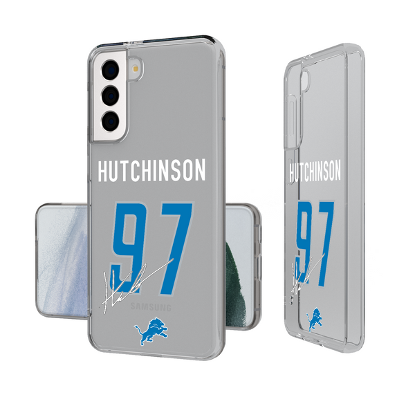 Aidan Hutchinson Detroit Lions 97 Ready Galaxy Clear Phone Case