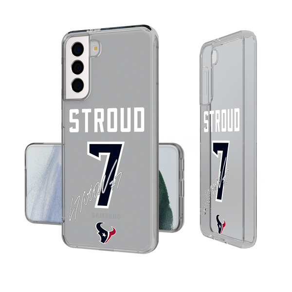 C.J. Stroud Houston Texans 7 Ready Galaxy Clear Phone Case