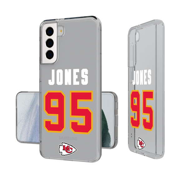 Chris Jones Kansas City Chiefs 95 Ready Galaxy Clear Phone Case