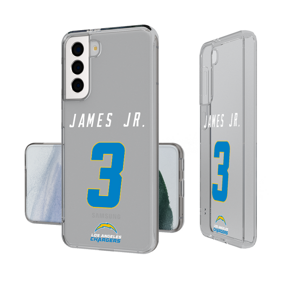 Derwin James Jr. Los Angeles Chargers 3 Ready Galaxy Clear Phone Case