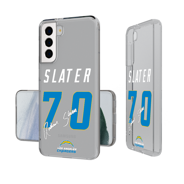 RaShawn Slater Los Angeles Chargers 70 Ready Galaxy Clear Phone Case