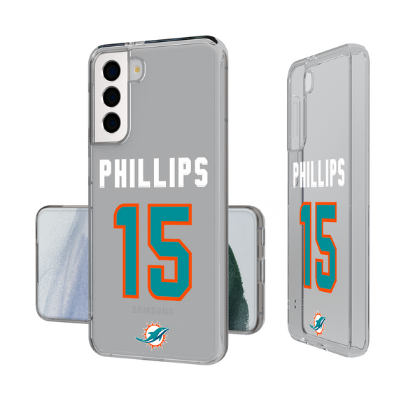 Jaelan Phillips Miami Dolphins 15 Ready Galaxy Clear Phone Case