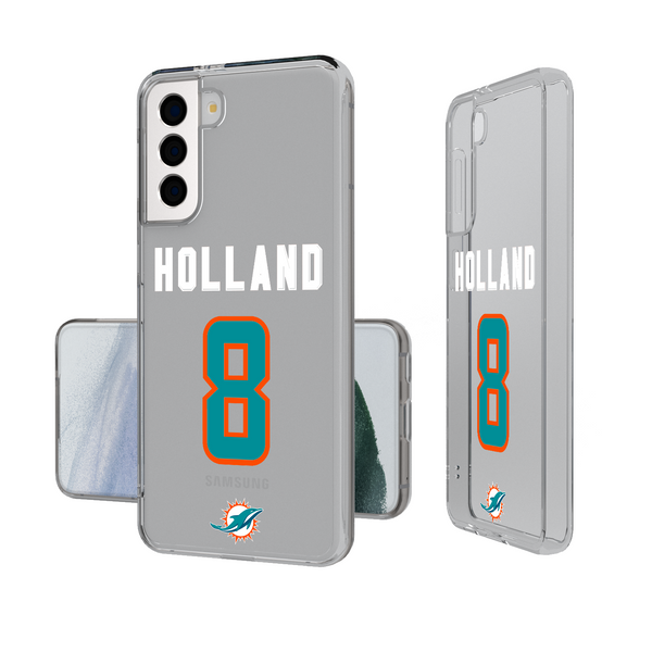 Jevon Holland Miami Dolphins 8 Ready Galaxy Clear Phone Case