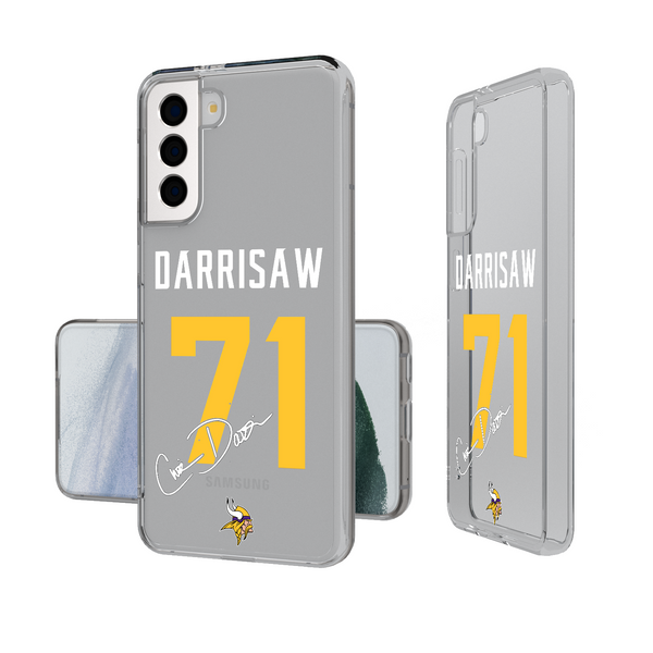 Christian Darrisaw Minnesota Vikings 71 Ready Galaxy Clear Phone Case