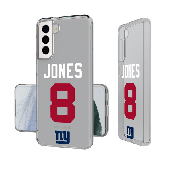 Daniel Jones New York Giants 8 Ready Galaxy Clear Phone Case