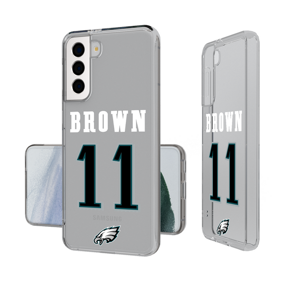 A.J. Brown Philadelphia Eagles 11 Ready Galaxy Clear Phone Case