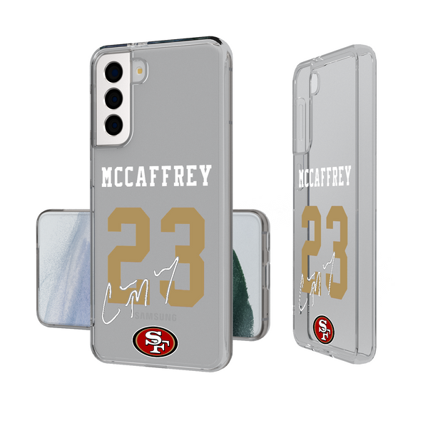Christian McCaffrey San Francisco 49ers 23 Ready Galaxy Clear Phone Case