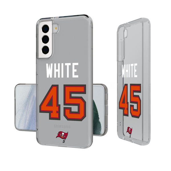 Devin White Tampa Bay Buccaneers 45 Ready Galaxy Clear Phone Case