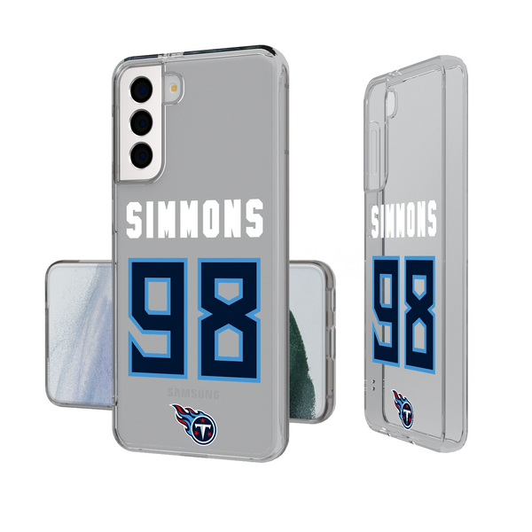 Jeffery Simmons Tennessee Titans 98 Ready Galaxy Clear Phone Case