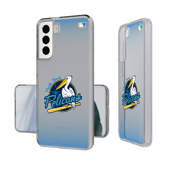 Myrtle Beach Pelicans Linen Galaxy Clear Phone Case