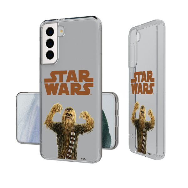 Star Wars Chewbacca Color Block Galaxy Clear Phone Case